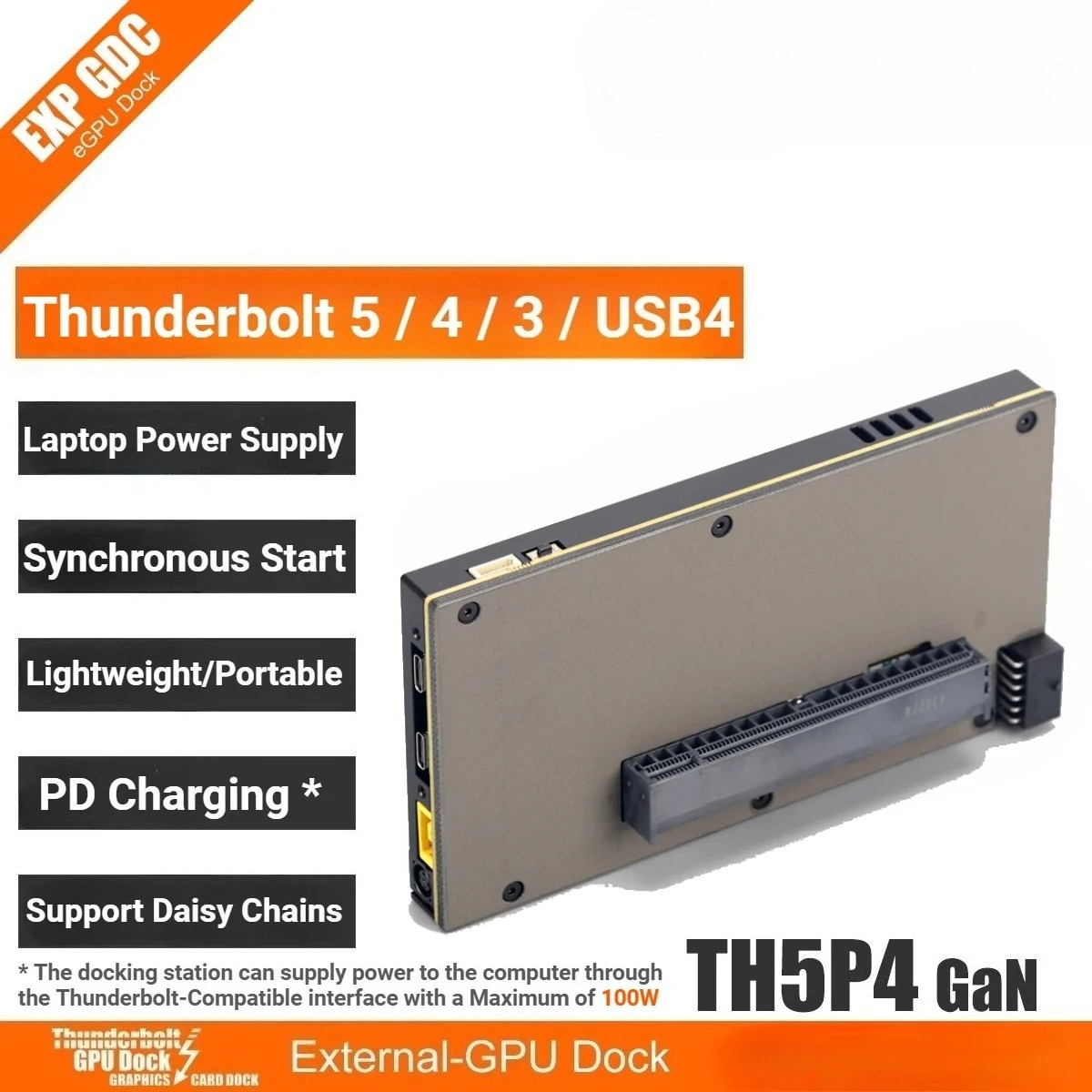 Gpu External Dock Egpu Thunderbolt 4 - 업그레이드된 TH5P4GaN 노트북 썬더볼트 5/4 USB4