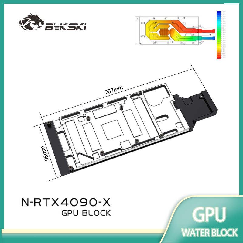 Rtx 4090 Water Block Full Cover - Bykski N-RTX4090-X GPU 워터 블록은 NVIDIA