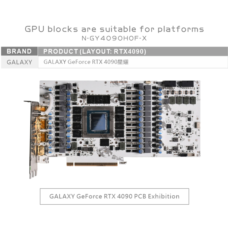 Bykski N-GY4090HOF-X GPU 블록 GA - Rtx 4090 Water Block Full Cover 리뷰 및 가격