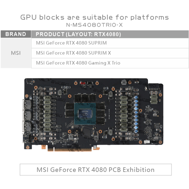 Bykski GPU 블록 MSI RTX 4080 Sup - Rtx 4080 Water Cooling Block 리뷰 및 가격