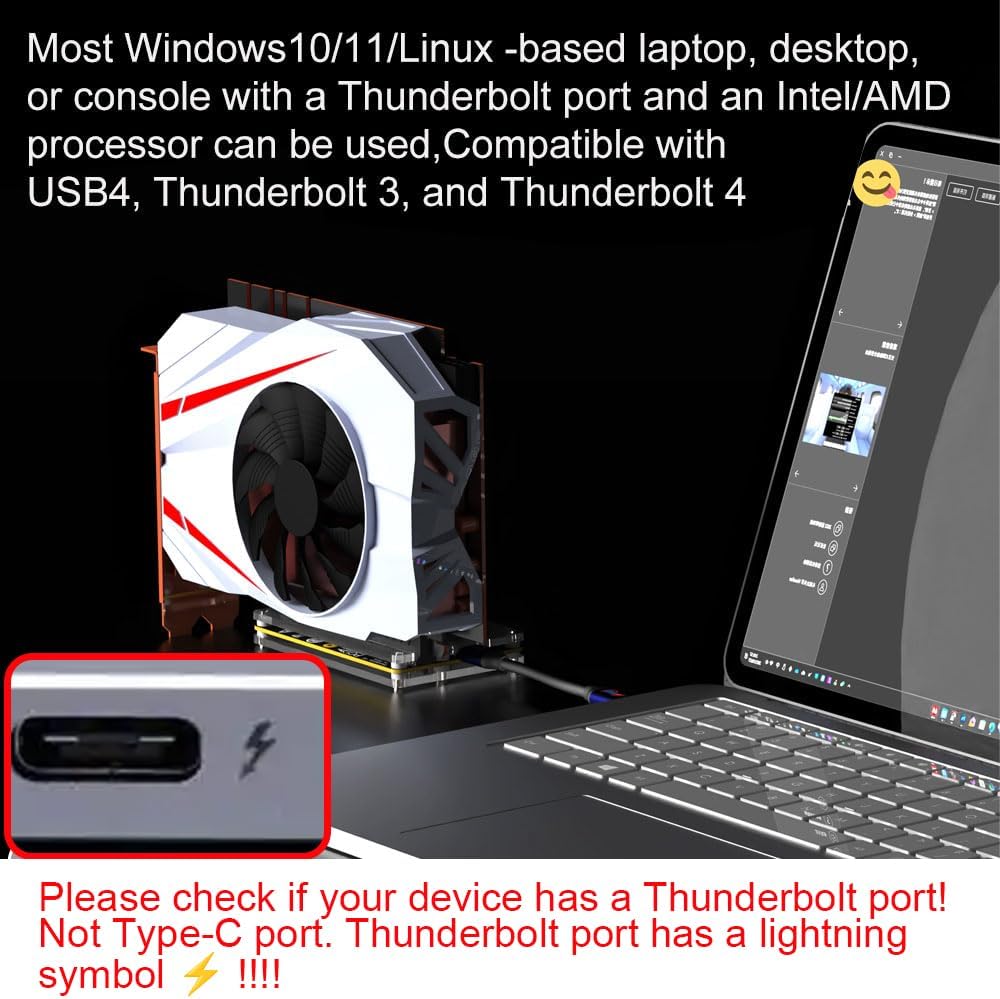 RGEEK 22Gbps eGPU 도크 PCIE3.0 X - Gpu External Dock Egpu Thunderbolt 4 리뷰 및 가격