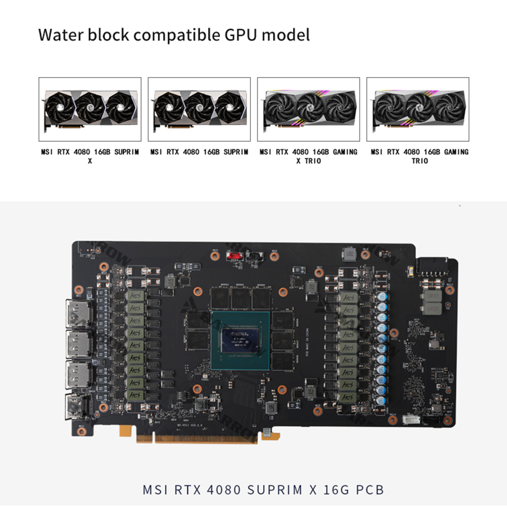 BARROW BS-MSG4080M-PA MSI RTX  - Rtx 4080 Water Cooling Block 리뷰 및 가격